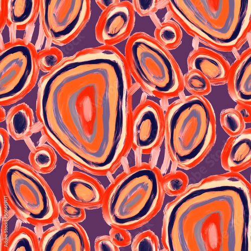 Creative seamless pattern with beautiful bright abstract elements. Colorful t...