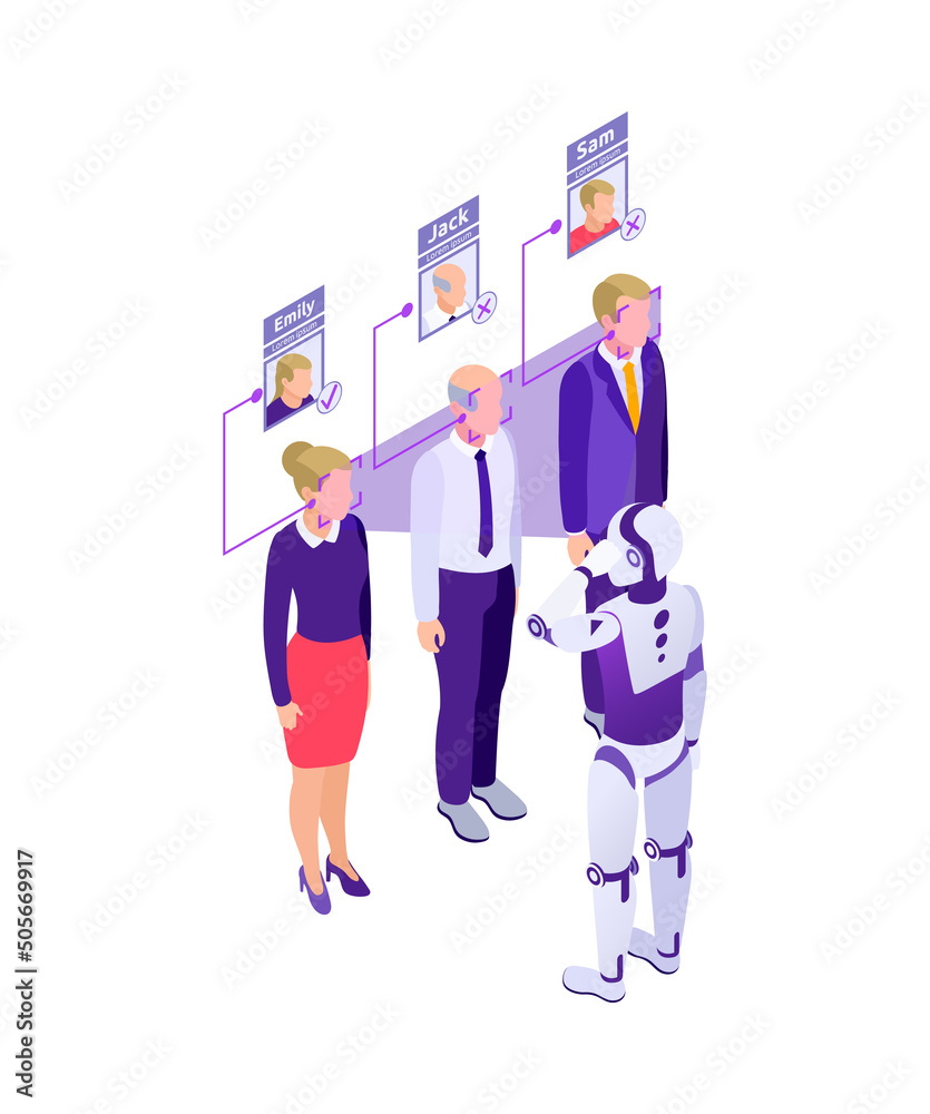 Robot Hiring People Composition Robot Hiring People Composition
