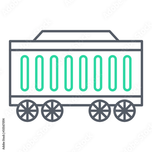 Railway Carriage Icon Design