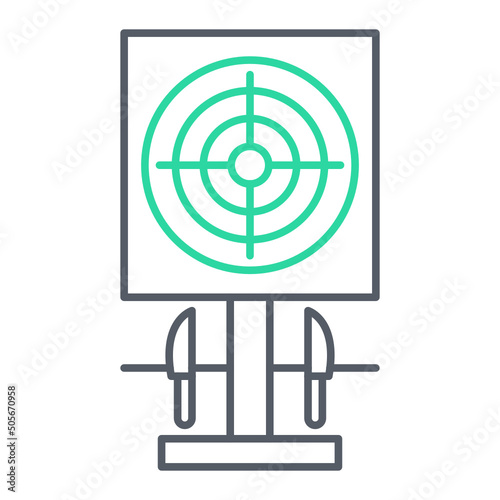 Knife Throwing Icon Design