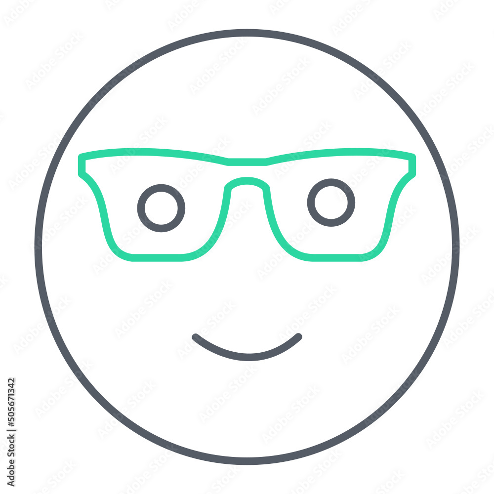 Nerd Emoji Icon Design Nerd Emoji Icon Design