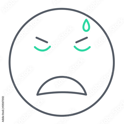 Disappointment Emoji Icon Design