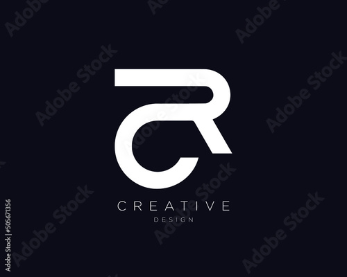 CR RC Logo Design , Initial Based RC CR Monogram