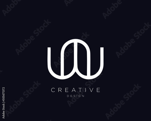 WN Logo Design , Initial Based WN Monogram photo