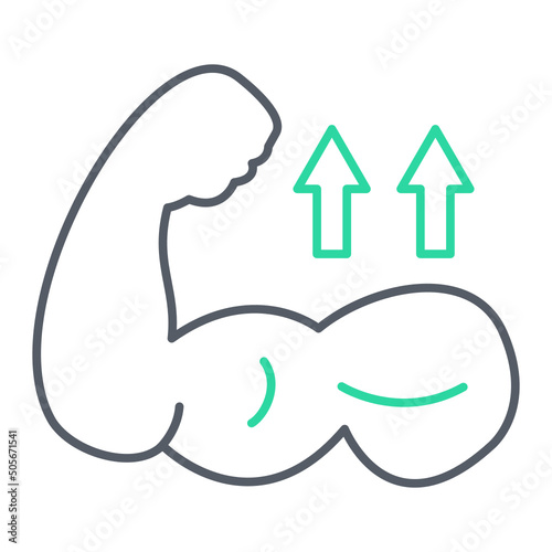 Bicep Grow Icon Design