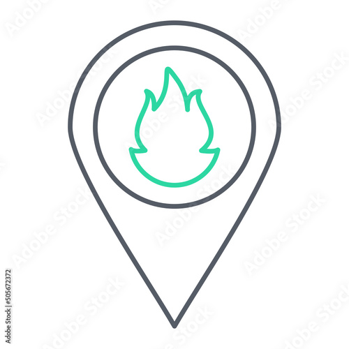 Fire Location Icon Design