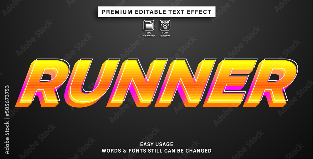 editable text effect runner editable text effect runner