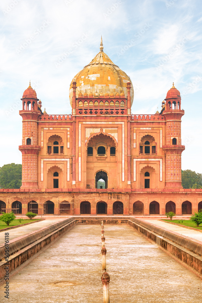 Scenic view of Safdarjung's Tomb in Delhi, India