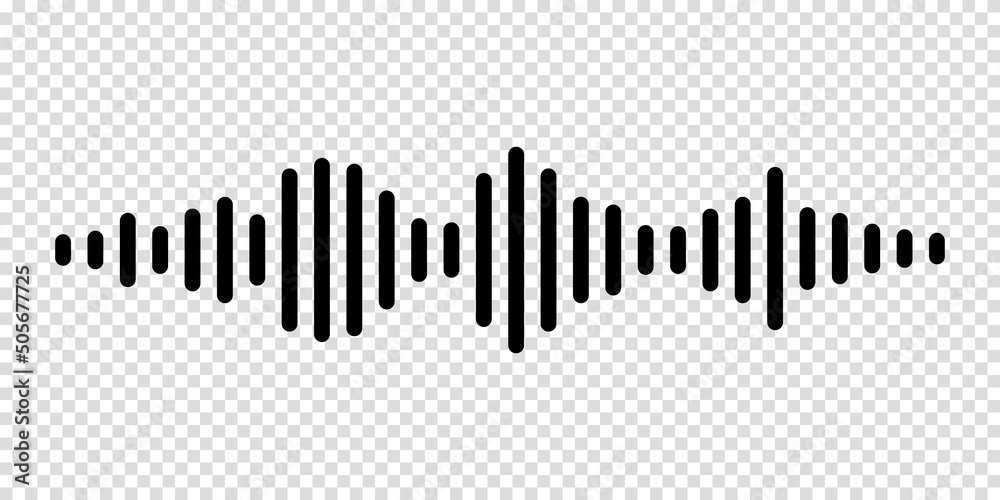 Vecteur Stock Black sound waves of the equalizer isolated on