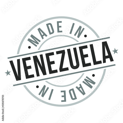 Made in Venezuela Quality Original Stamp Map. Design Vector Art Seal Badge Illustration. photo