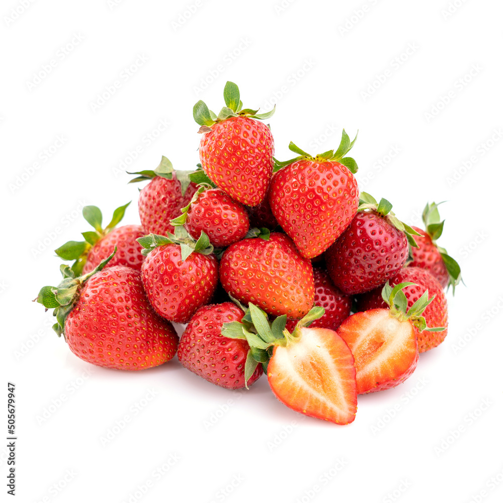 Fresh strawberries on white background. Fresh strawberries on white background.