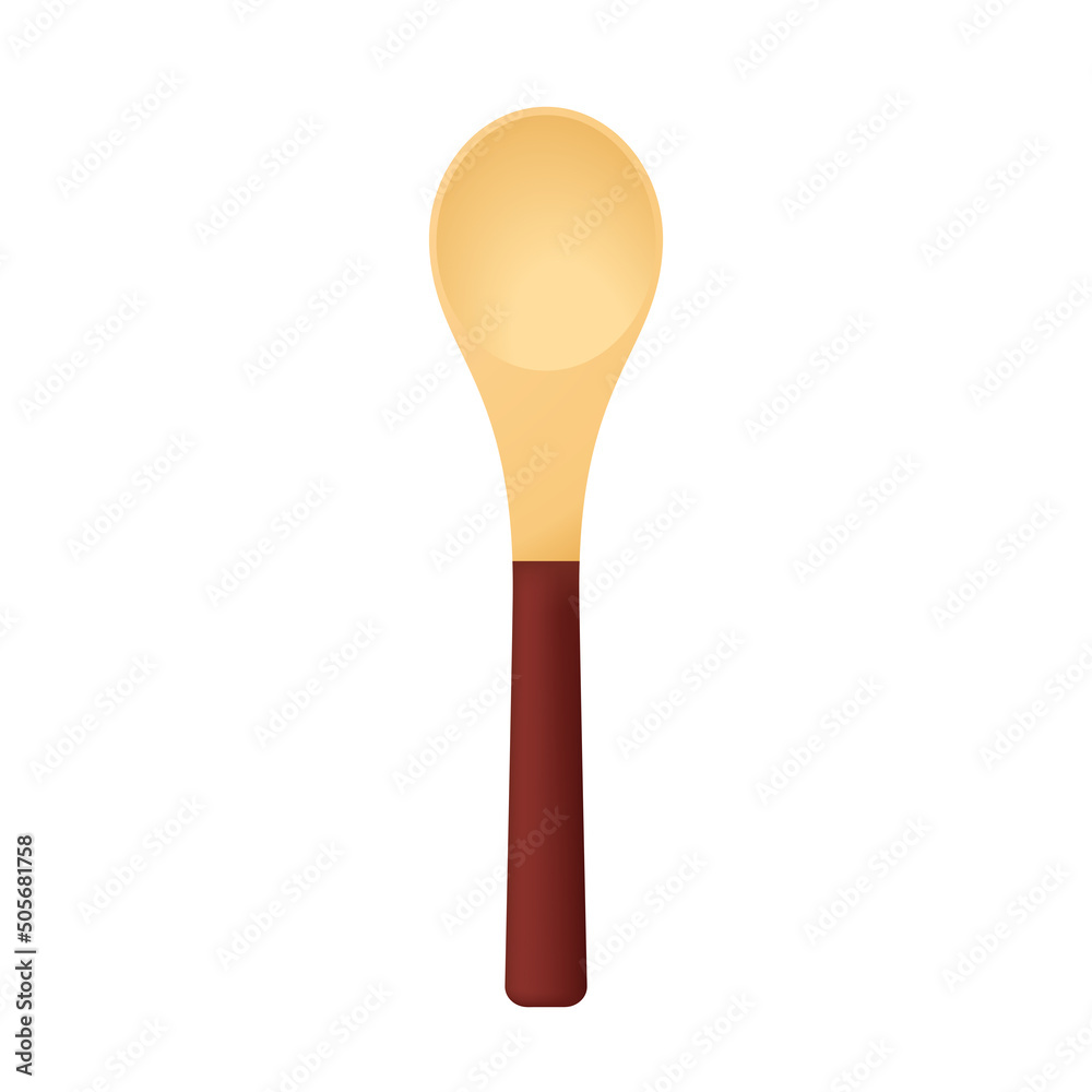 Spoon vector. Wood Spoon on white background. Spoon vector. Wood Spoon on white background.