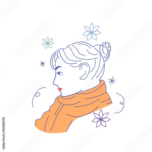 girl with a scarf