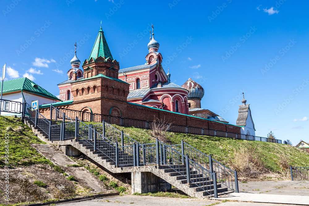 Ταπετσαρία Staraya Ladoga, Russia, - 02 May 2022, At the entrance to the Staraya Ladoga St