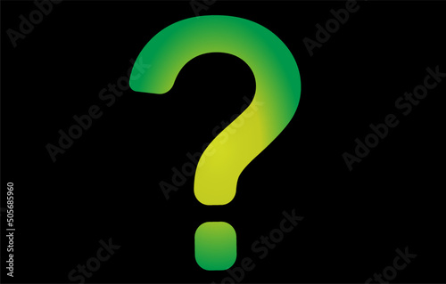 Question mark signs, questions and answers
