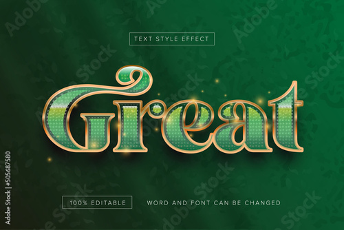 gold green Great text effect editable