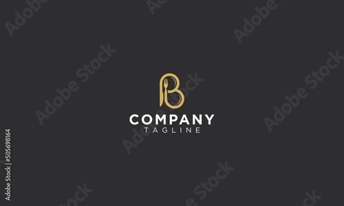 Letter B restaurant fork and knife logo design