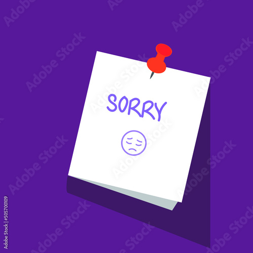 Make the perfect apology- design stock illustration.