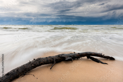 Coastal landscape of baltic sea    north Poland 