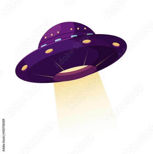 alien spaceship, vector illustration