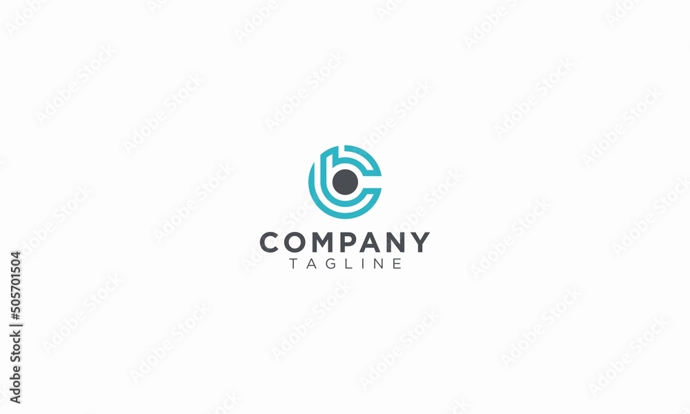 Letter BC CB digital media logo design