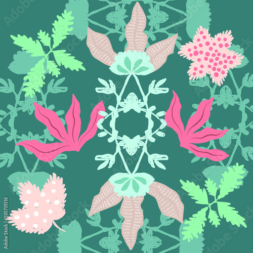 Abstract Floristic Art Vector Background