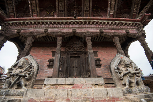 Konstfotografi Kathmandu,Nepal - May 10,2022: Bhaktapur Durbar Square is royal palace of the old Bhaktapur Kingdom and it is declares of UNESCO World Heritage Sites