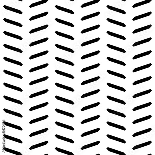 Herringbone motif. Seamless surface pattern design with hexagons tessellation ornament. Mosaic parquet wallpaper. White zigzag weaving lines. Jagged strokes. Digital paper, page fills, print. Vector.