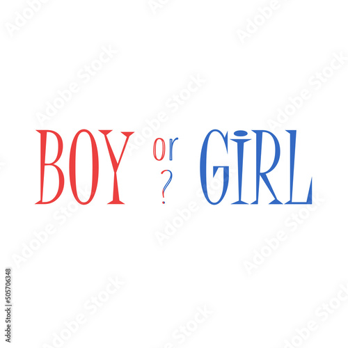 Gender reveal party card, banner vector element design