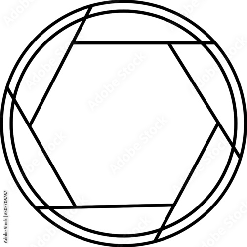 dslr aperture hand drawn line art silhouette