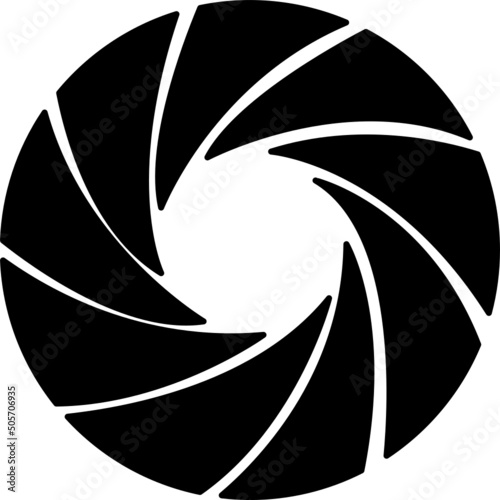 aperture silhouette hand drawn