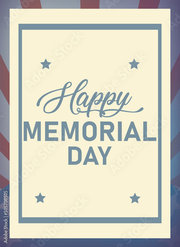 happy Memorial Day vertical Background Design. Honoring All Who Served. memorial day background Illustration.