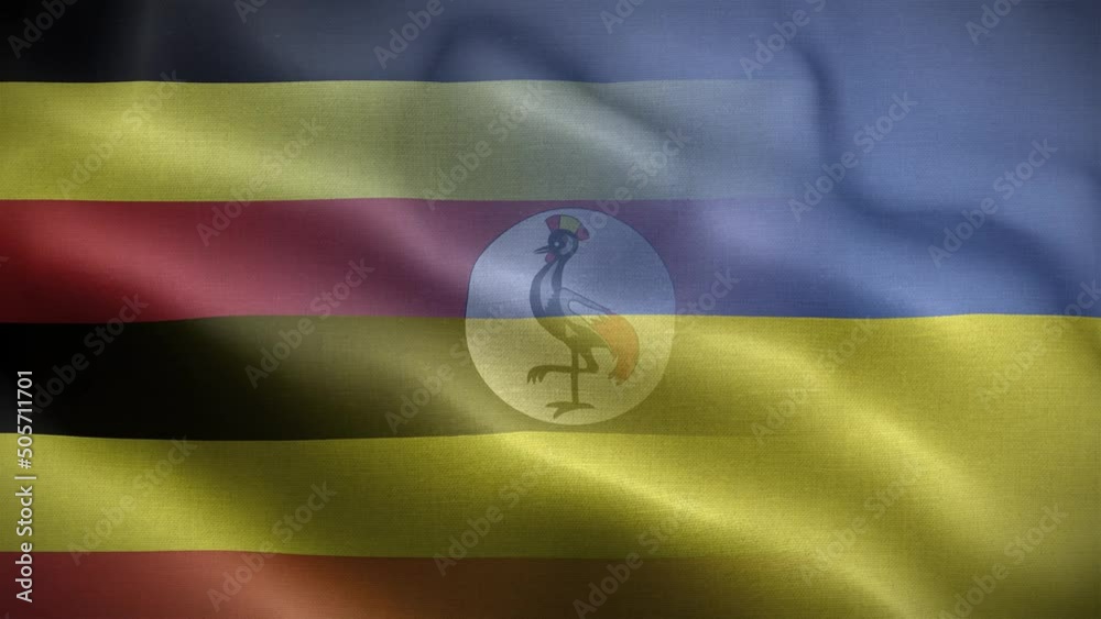 Ukraine Uganda Flag Loop Background 4K Ukraine Uganda Flag Loop Background 4K