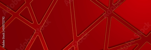 Red and gold background banner