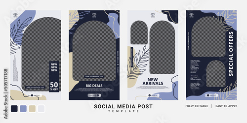 Instagram story templates are editable, good for presenting your business or brand, just replace photos, logos, and text