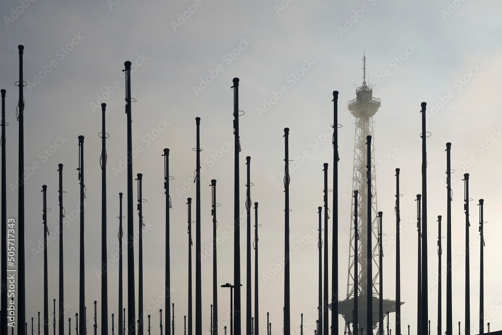 Berliner Funkturm Fahnenmaste