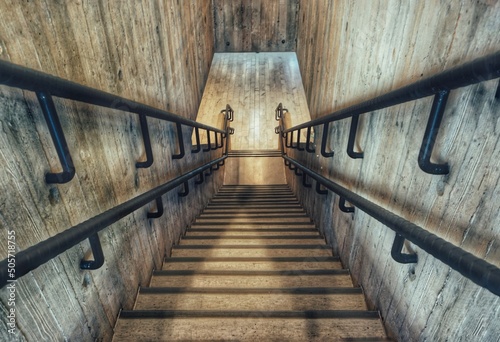 Fototapeta Naklejka Na Ścianę i Meble -  wooden stairs