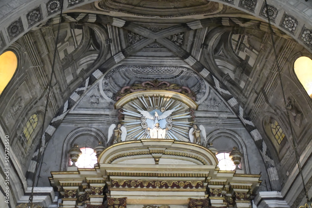 The altar ceiling, San Agustin Church, Manila, Philippines