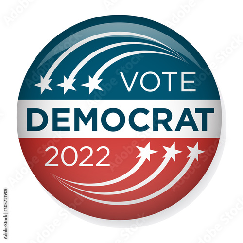 2022 Midterm Elections Design w Red White and Blue Vote Icon