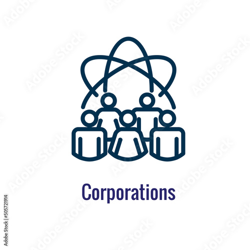 Social or Society  Icon showing image for social change and investment, ESG