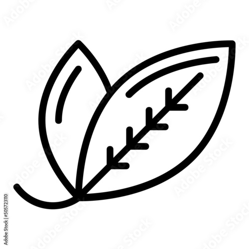 Fresh Lauraceae vector line icon design, Condiments and Spices symbol, Food cooking ingredients Sign, Herbs and table sauce stock illustration, Bay laurel leaves Concept,