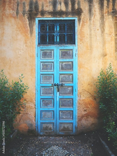 Morocco blue door old vintage