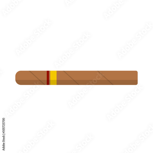 cigar icon flat vector illustration 