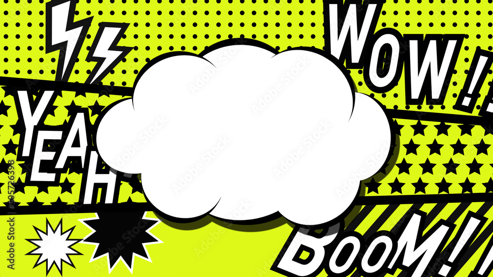 ポップな背景 アメコミ風 雲あり Stock イラスト Adobe Stock