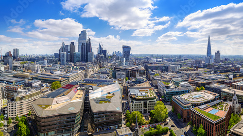 panoramic view at the city center of london