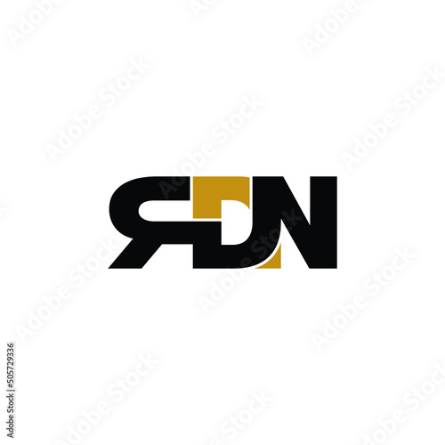 RDN letter monogram logo design vector photo