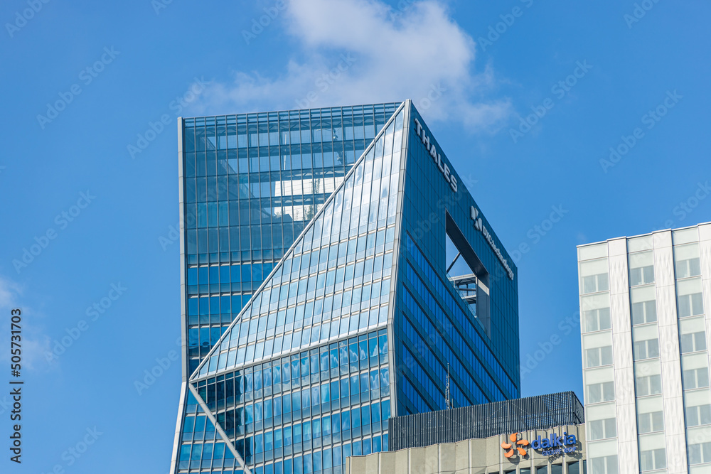 Tour Carpe Diem tower in La Defense business district in Paris France,  headquarters of Thales Stock Photo | Adobe Stock