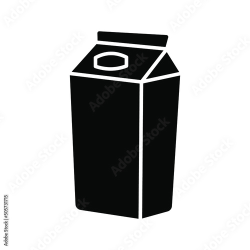Milk icon. milk box sign. vector illustration