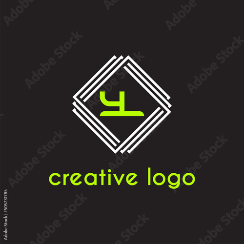 creative letter yl geometric for logo company design photo