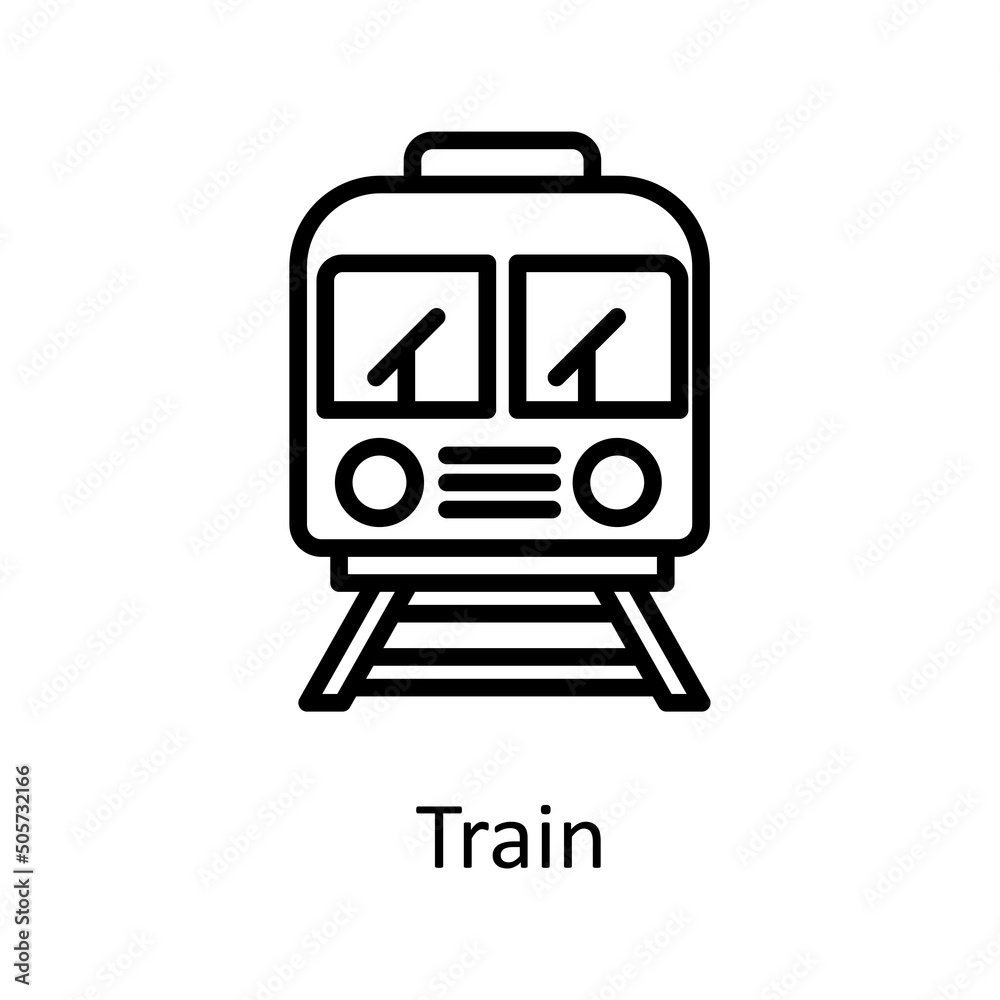 Train vector outline Icon Design illustration. City elements Symbol on White background EPS 10 File Train vector outline Icon Design illustration. City elements Symbol on White background EPS 10 File